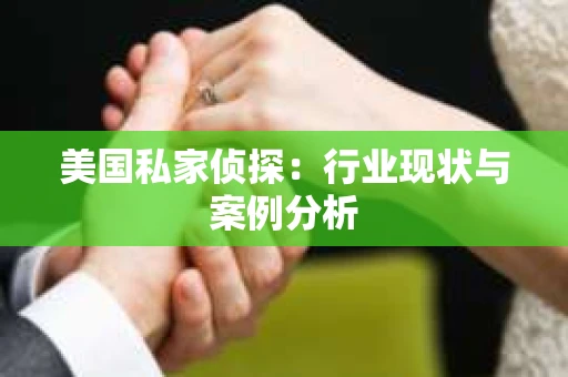 美国私家侦探：行业现状与案例分析